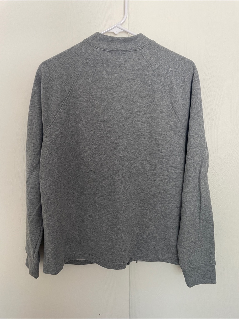 Lands' End Gray Zip-Up Women's Bomber Jacket - Picture 2 of 4